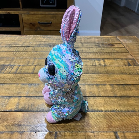 3/$18 | TY Beanie Boos | Raindrop easter sequin style bunny - Picture 7 of 8